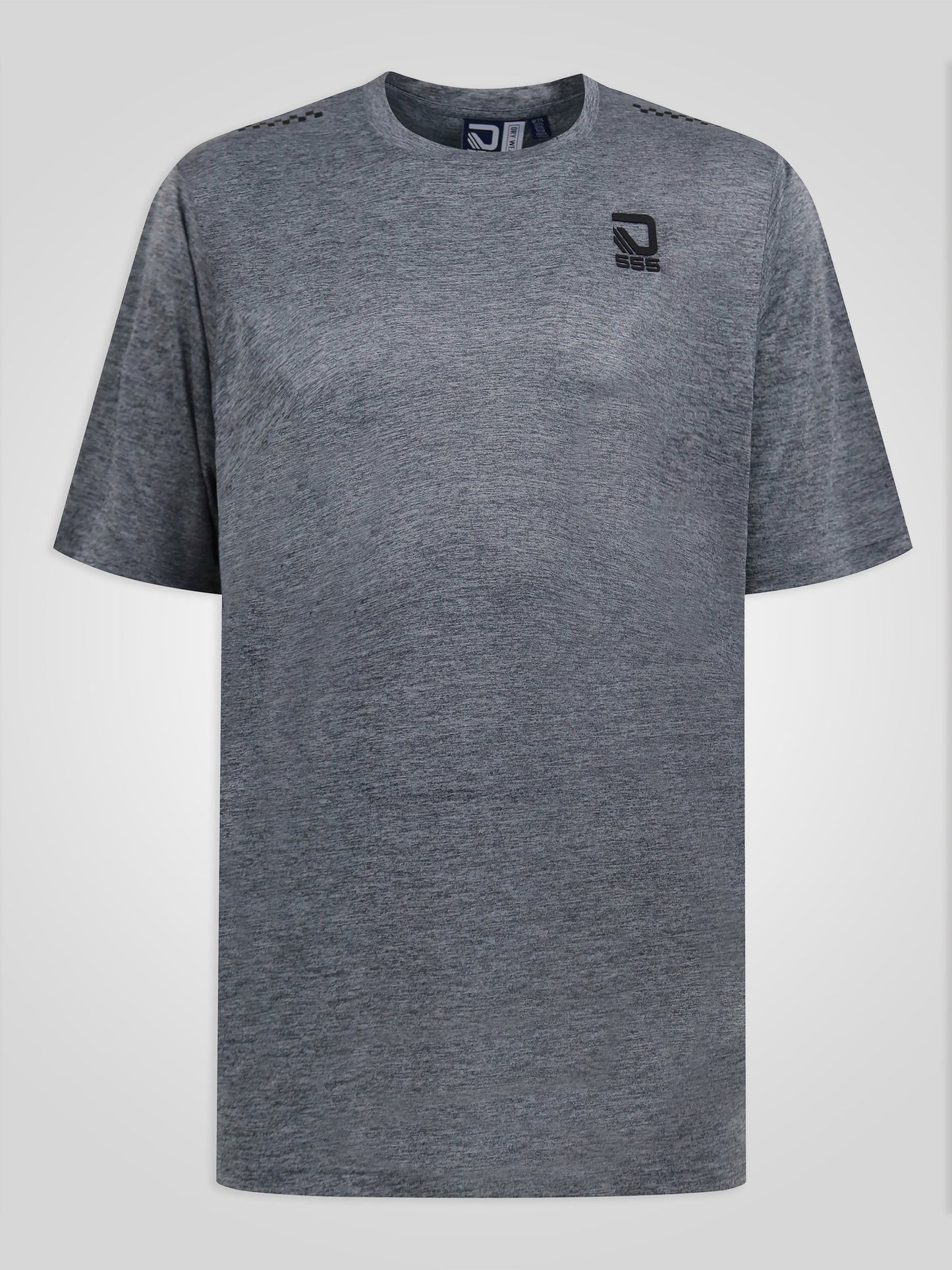 RETFORD -D555 Charcoal Marl Dry Wear Light Peach Finished Crew Neck T-Shirt