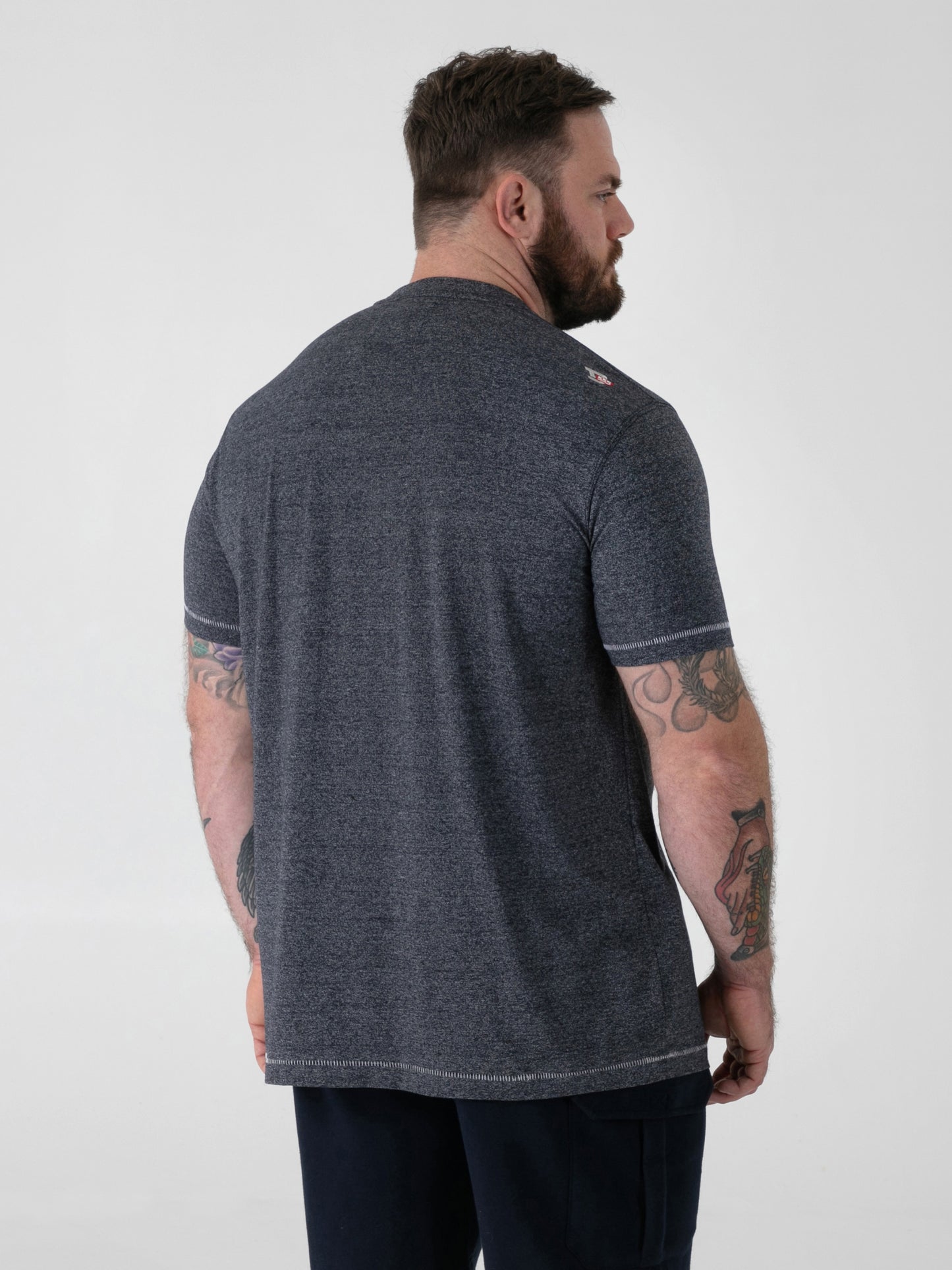 MOYLES -D555 Navy Twist Newport Beach Woody Car Printed Crew Neck T-Shirt