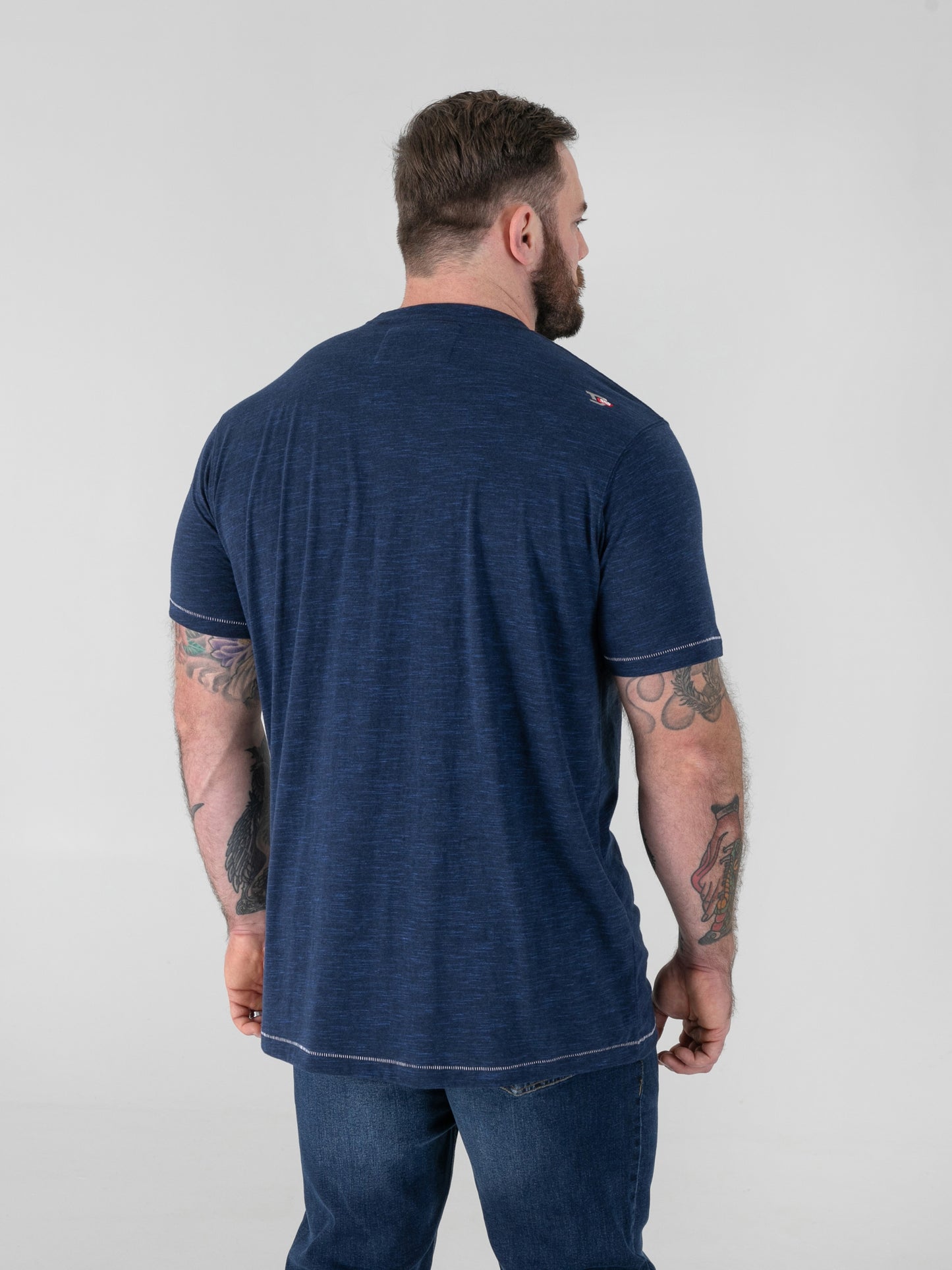 COOPER -D555 Navy Reno Grumpy Old Man Printed Crew Neck T-Shirt