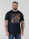 OTTO -D555 Dark Navy Official Licensed Pink Floyd 50th Anniversary Printed T-Shirt
