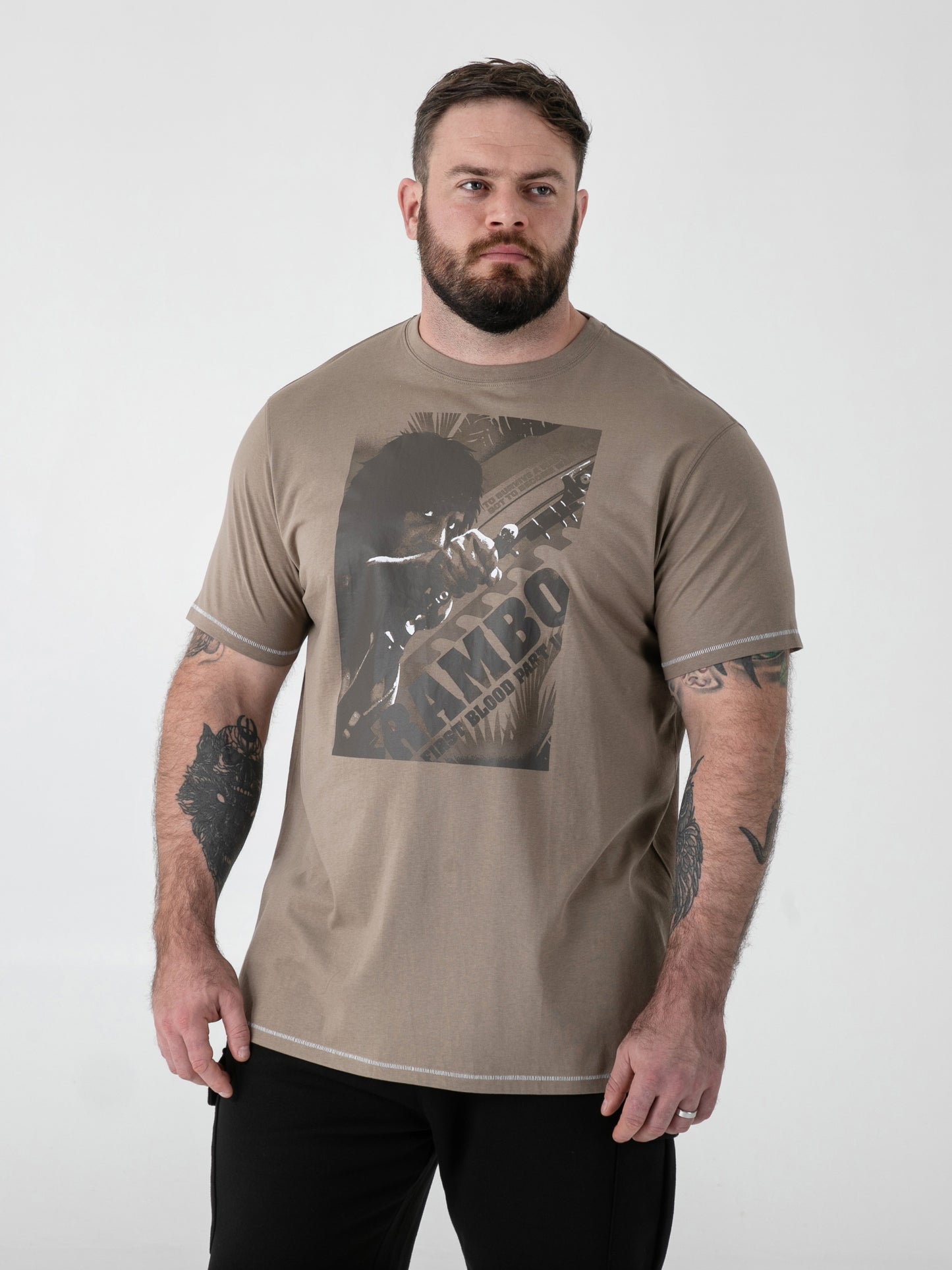 JARRETT -D555 Stone Official Licensed Rambo Printed T-Shirt