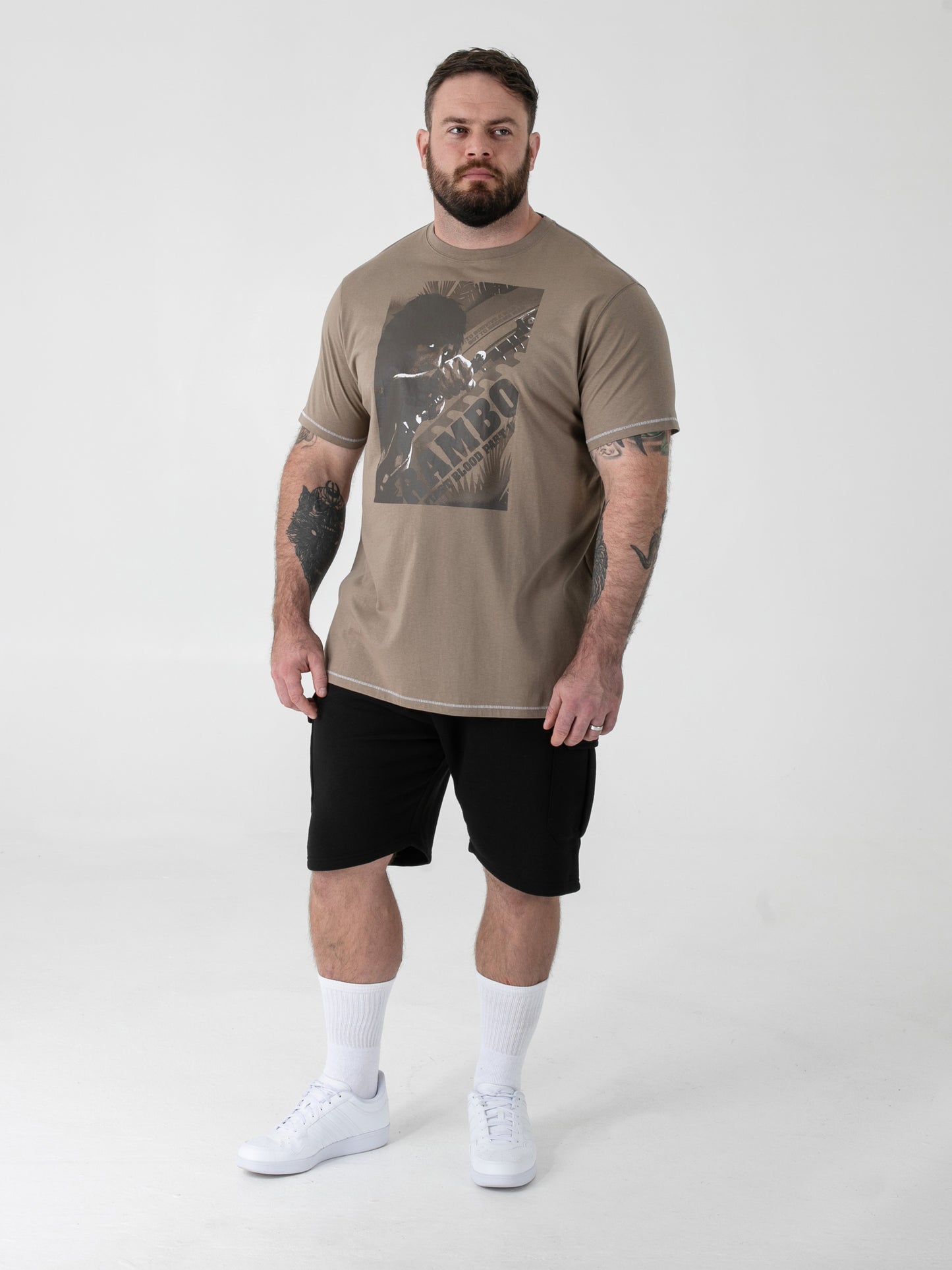 JARRETT -D555 Stone Official Licensed Rambo Printed T-Shirt