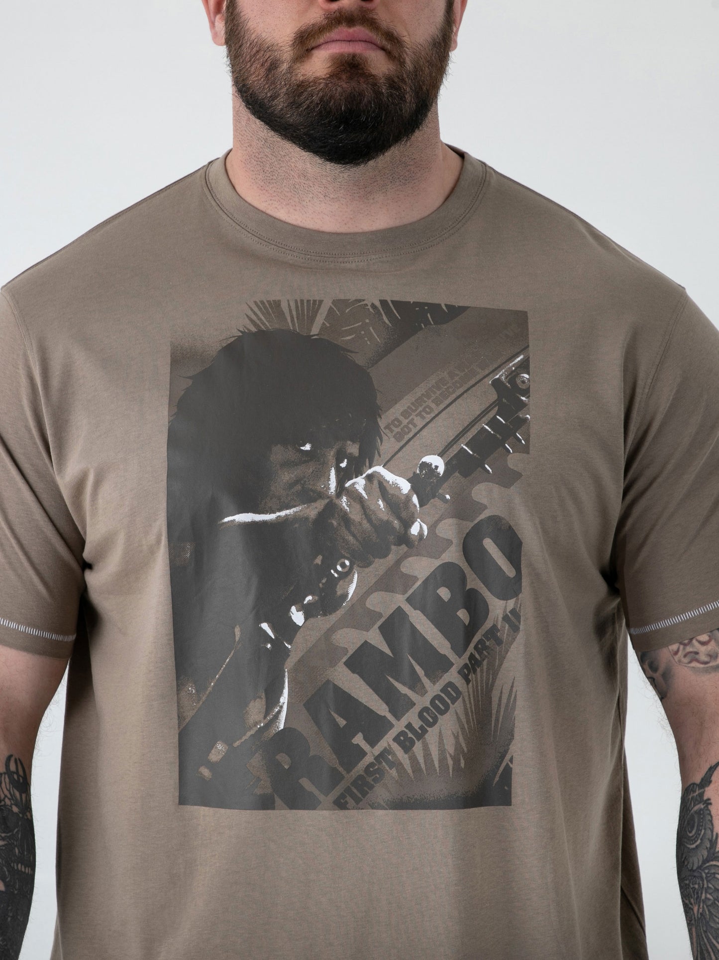 JARRETT -D555 Stone Official Licensed Rambo Printed T-Shirt