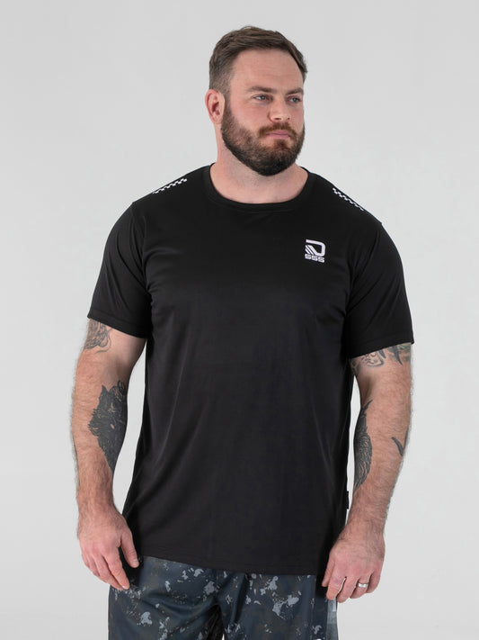 SCOTT -D555 Black Dry Wear Light Weight Reno Mesh Crew Neck T-Shirt