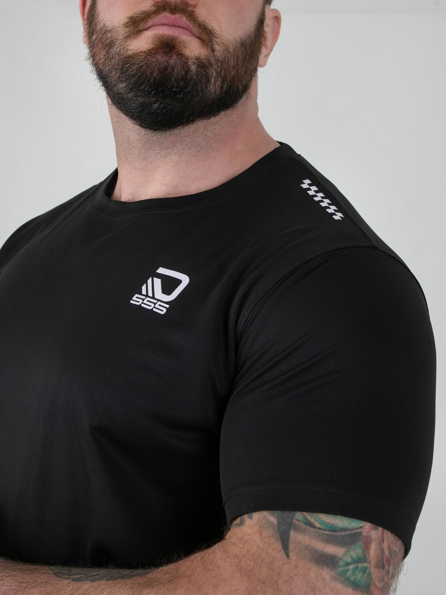 SCOTT -D555 Black Dry Wear Light Weight Reno Mesh Crew Neck T-Shirt
