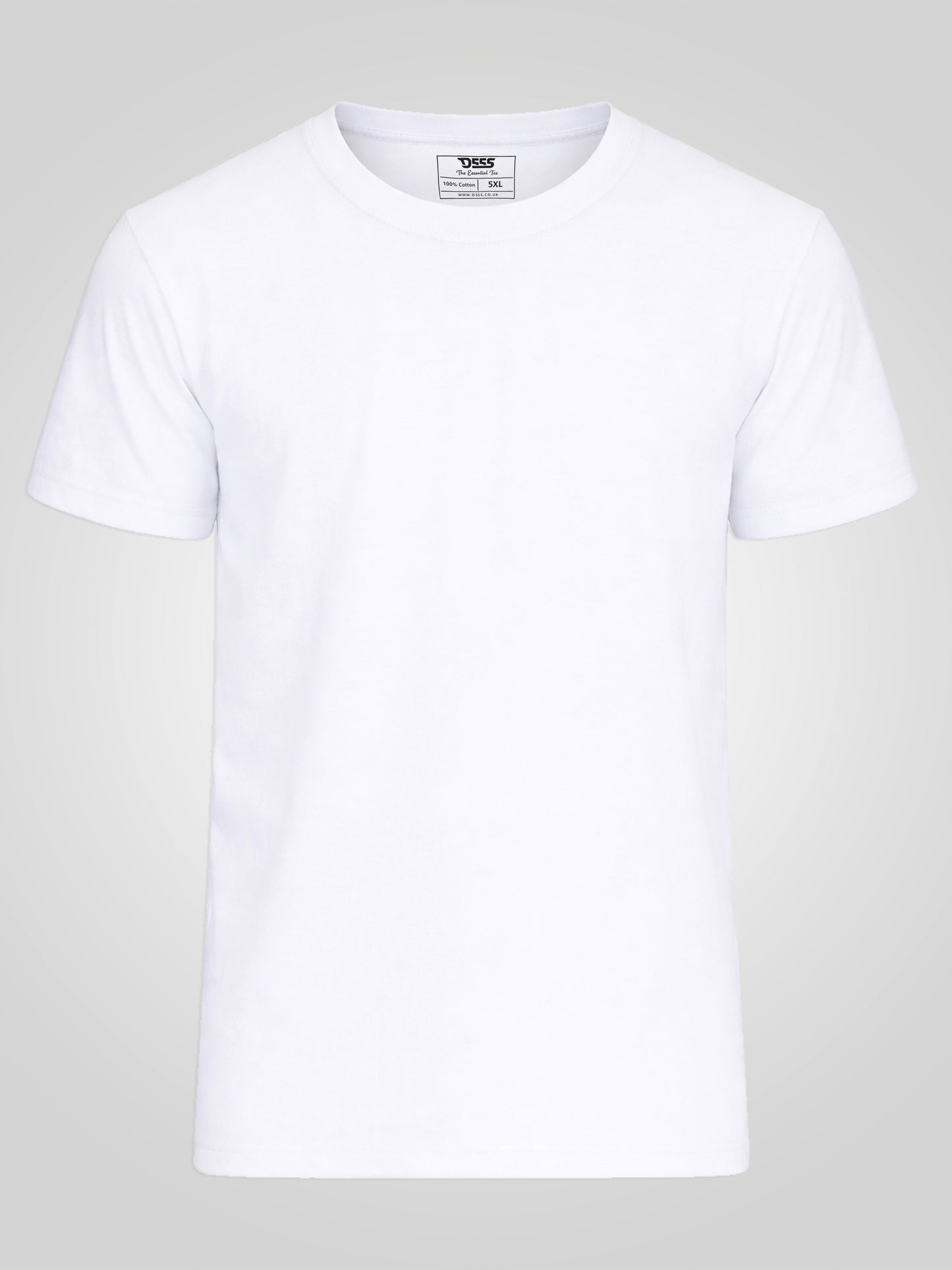 SMARTLY 2-D555 White Five Pack Combed Cotton Crew Neck T-Shirt