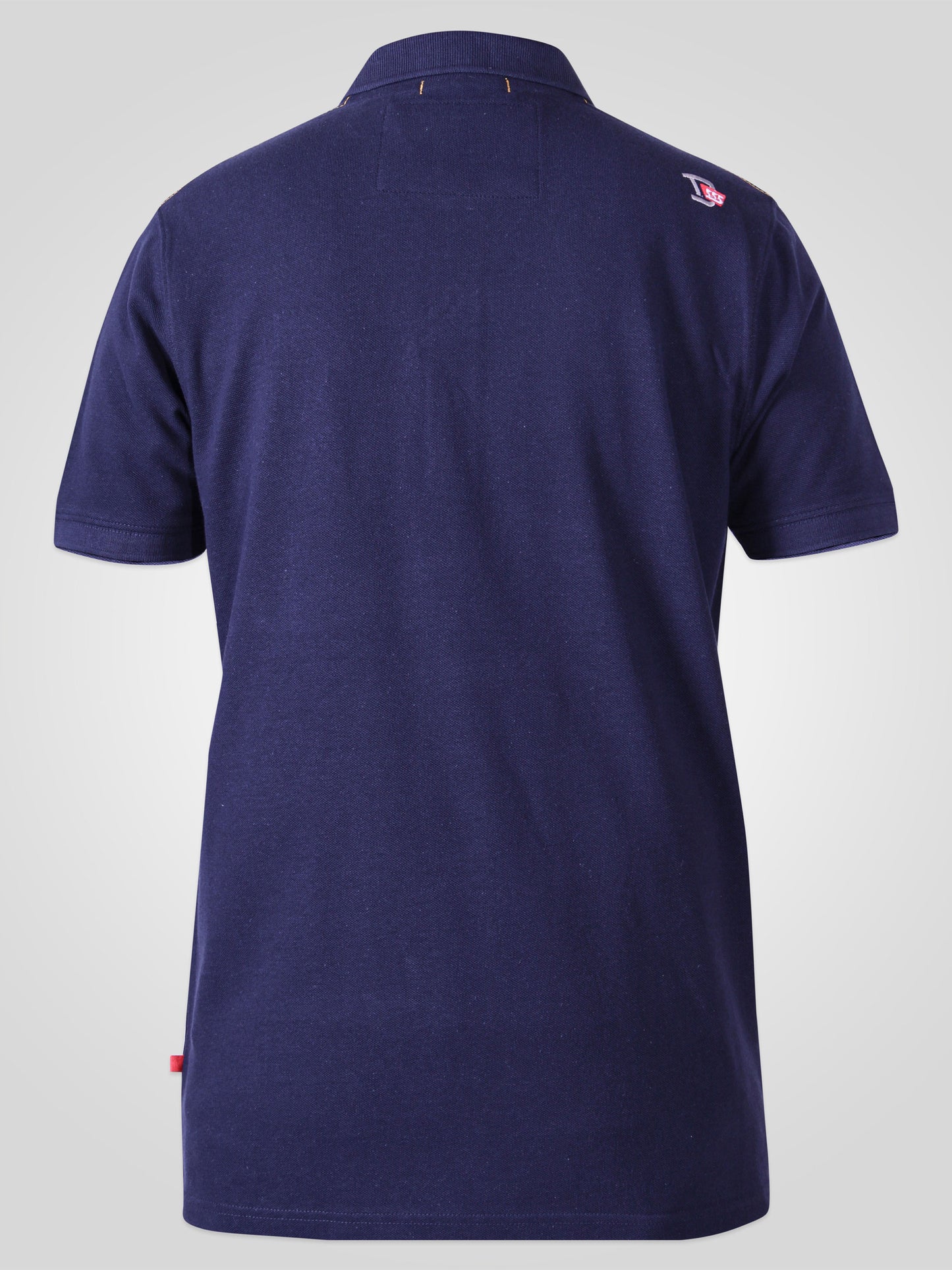 JEFFERSON -D555 Navy Blue D555 Short Sleeve Pique Polo Shirt with Embroidery
