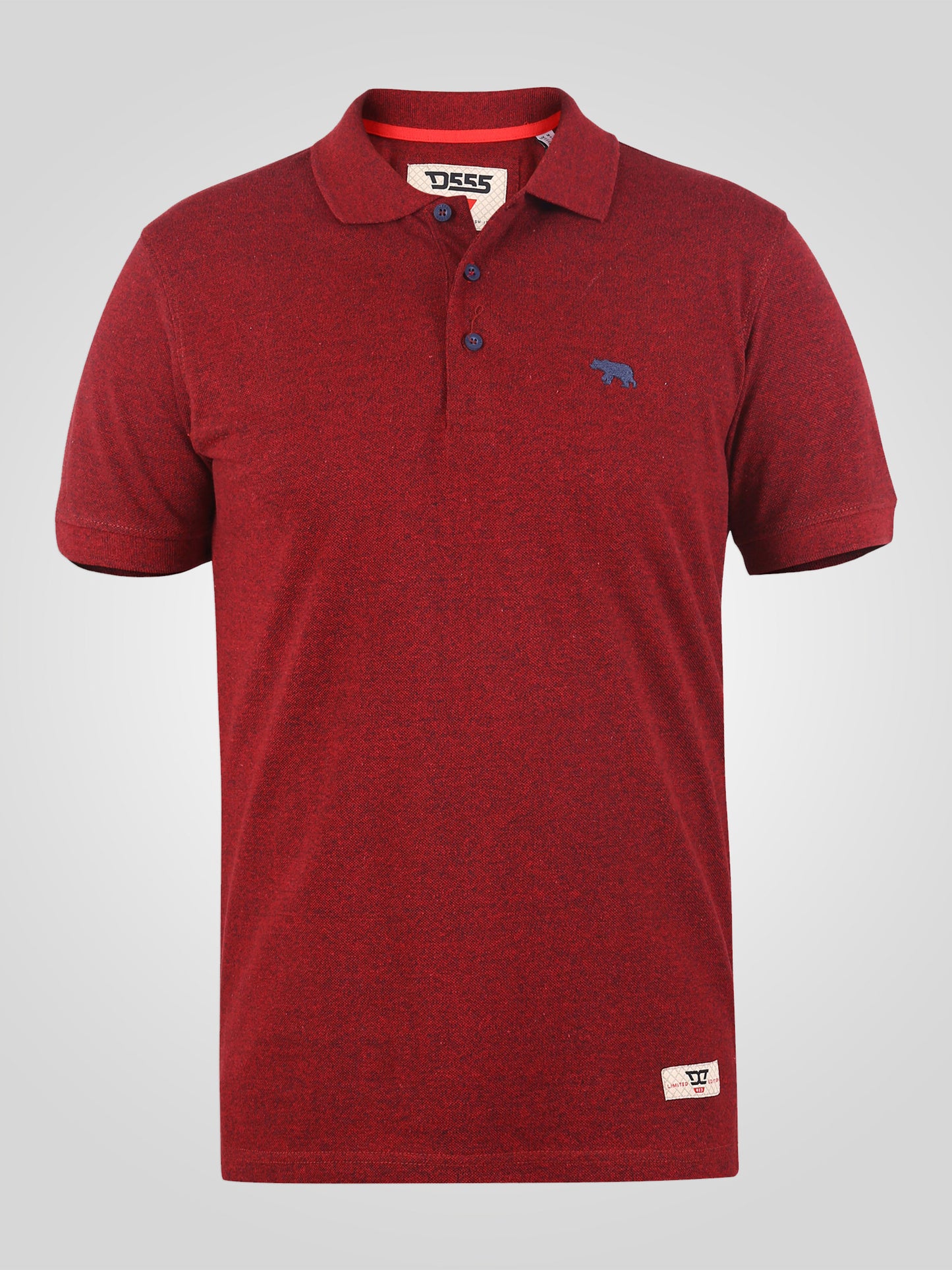 WINCHESTER 1-D555 Red Twist Red Twisted Polo with Chest Emb