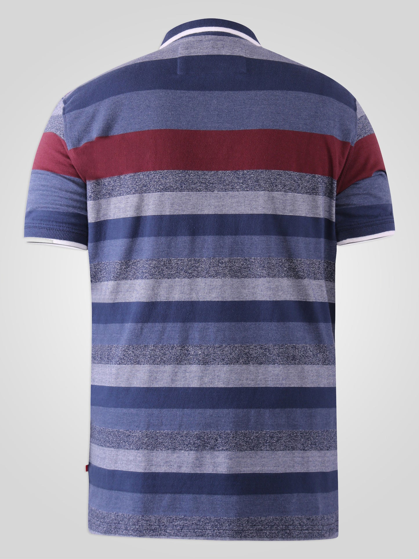 KNIGHTSBRIDGE -D555 Blue Stripe Yarn Dyed Jacquard Stripe Polo with Embroidery