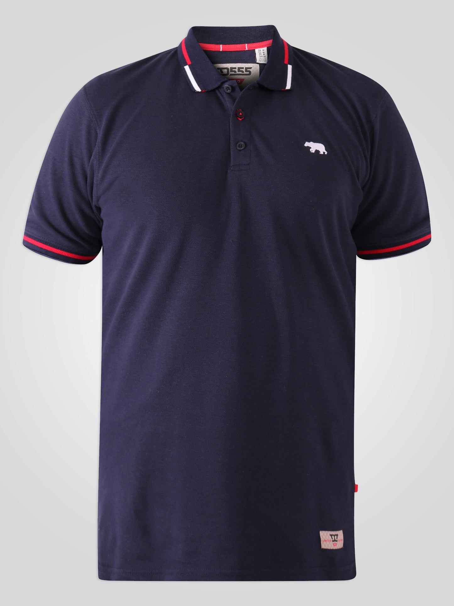 SLOANE -D555 Navy Blue Pique Polo Shirt with Chest Embroidery