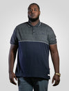 JAYWICK -D555 Navy Blue Cut and Sew Polo with Embroidery Sleeve Badge