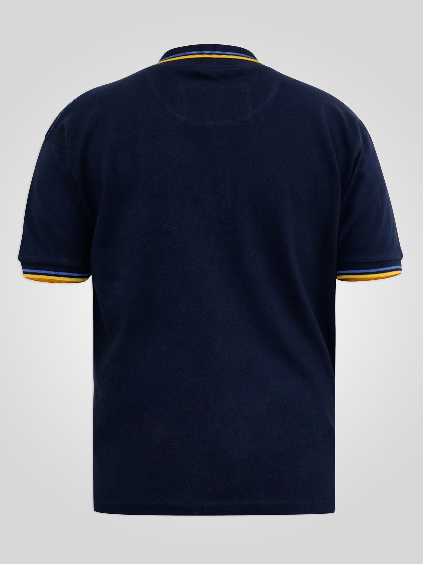 HAMFORD 1 -D555 Dark Navy Blue Pique Polo Shirt with 2 Colour Tipping