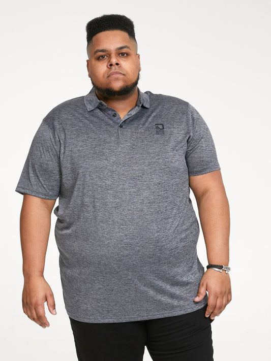 HATFORD -D555 Charcoal Dry Wear Polyester Open Cuff Polo