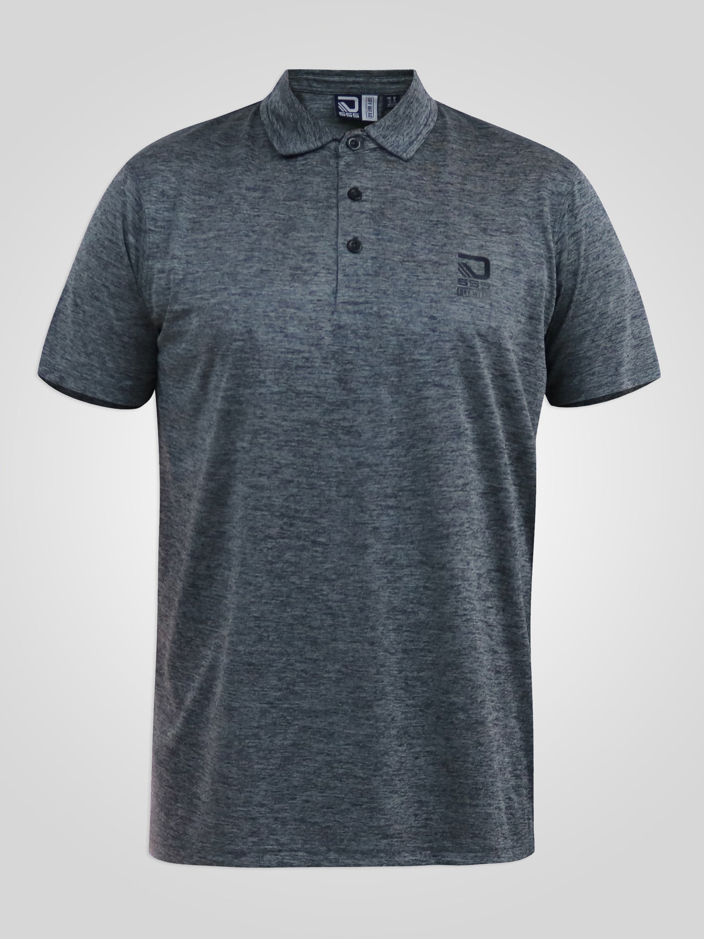 HATFORD -D555 Charcoal Dry Wear Polyester Open Cuff Polo
