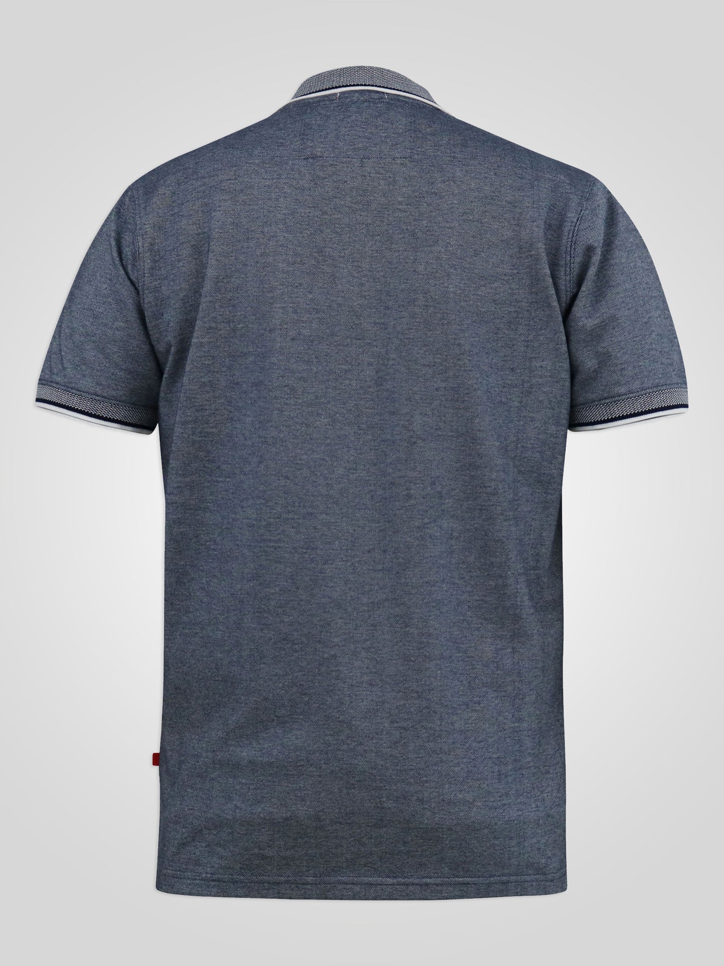 GIBRALTAR -D555 Navy Blue Pique Polo with Jacquard Collar &Tipping