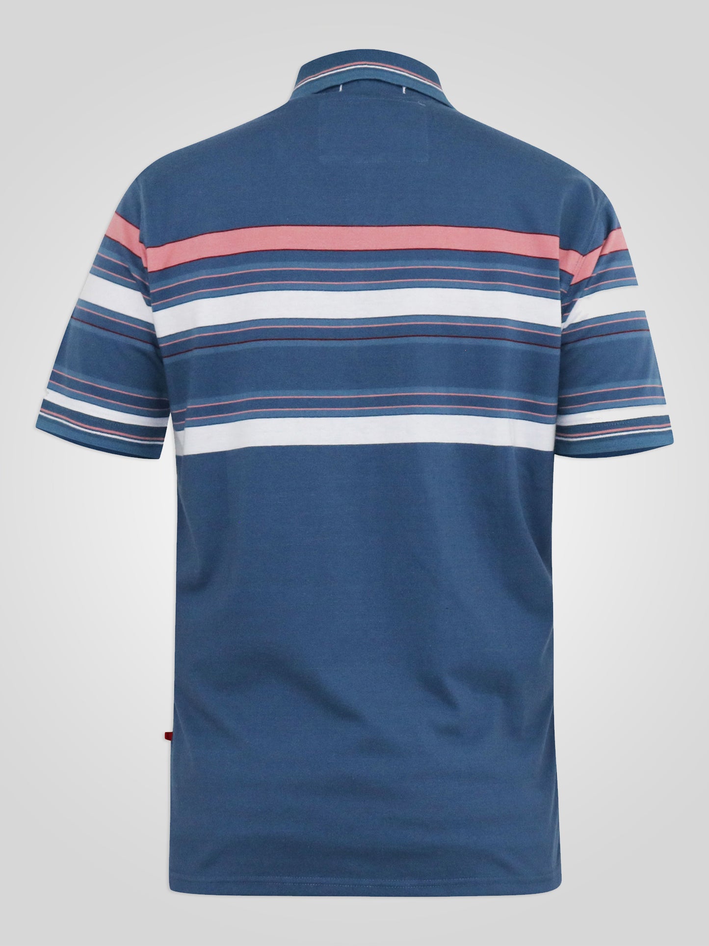 EASTON -D555 Slate Blue Half Stripe Jersey Polo Shirt