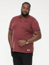 TROY 1 -D555 Rust Brown Textured Polo Shirt with Jacquard Collar