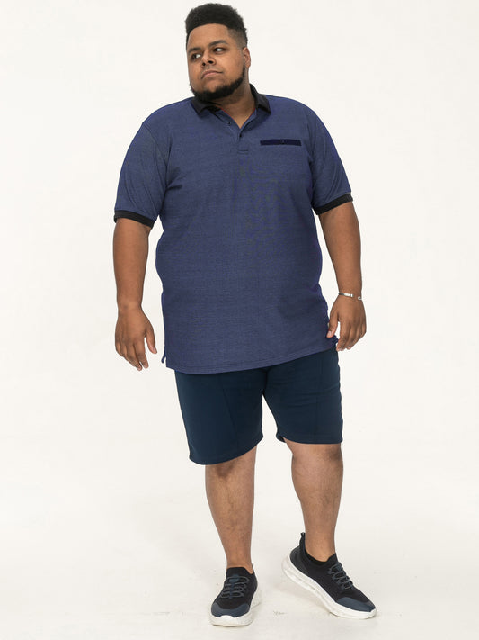 NEWCASTLE -D555 Grey Pique Polo with Contrast Collar Colour and Open Cuffs