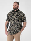 PALMER -D555 Black AO Printed Polo with Jacquard Collar and Cuff and Pocket