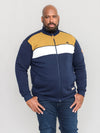 WILLOWBROOK -D555 Navy Blue Cut and Sew Full Zipper Sweatshirt