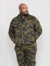 REGENT -D555 Green Camouflage All Over Print Camo Zip Through Hoody