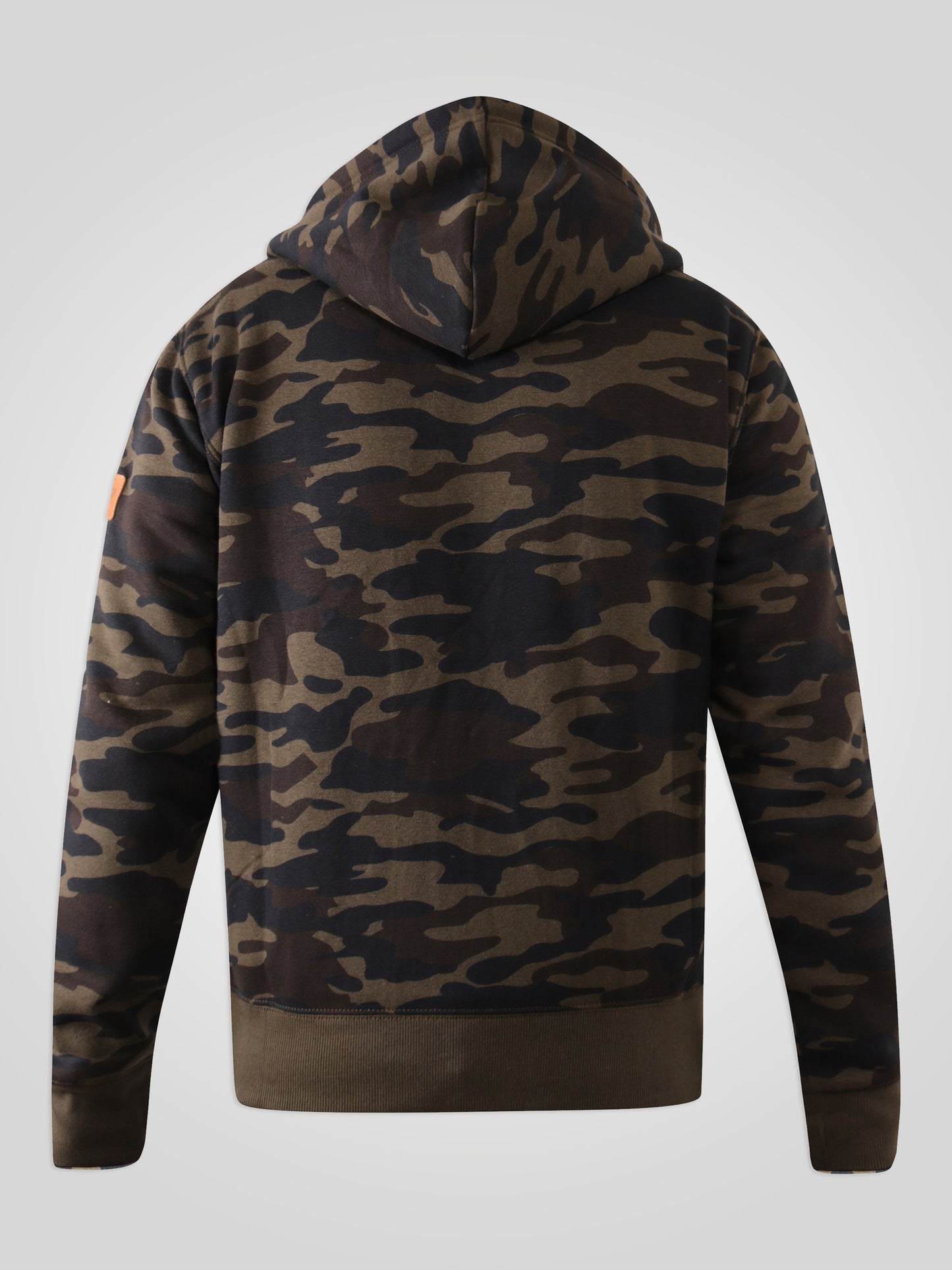 REGENT -D555 Green Camouflage All Over Print Camo Zip Through Hoody
