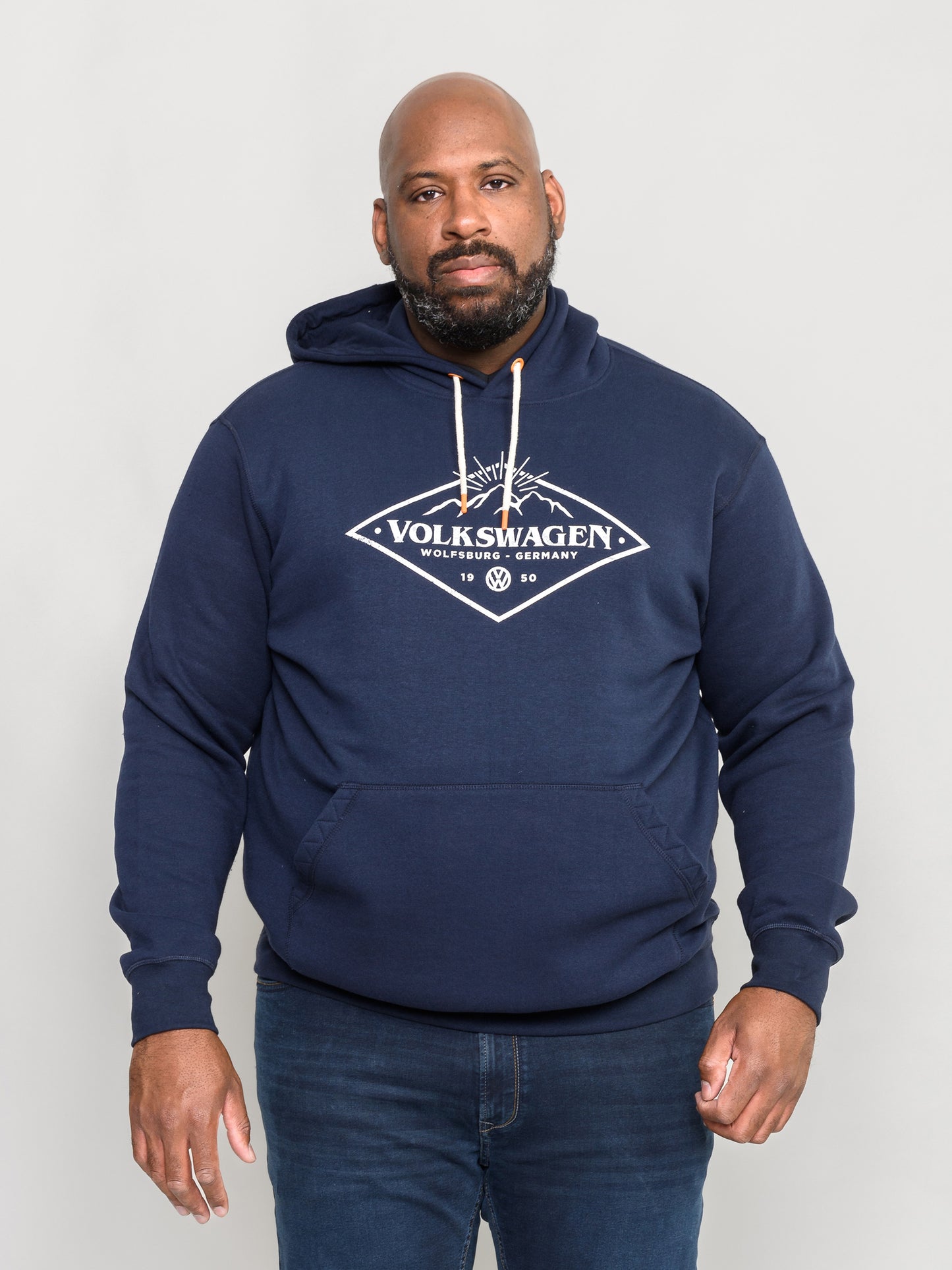 HANWELL -D555 Navy Blue Official Licensed Volkswagen Over Head Printed Hoody