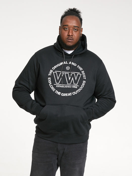 BOURTON -D555 Black Official Licensed Volkswagen Over Head Printed Hoody