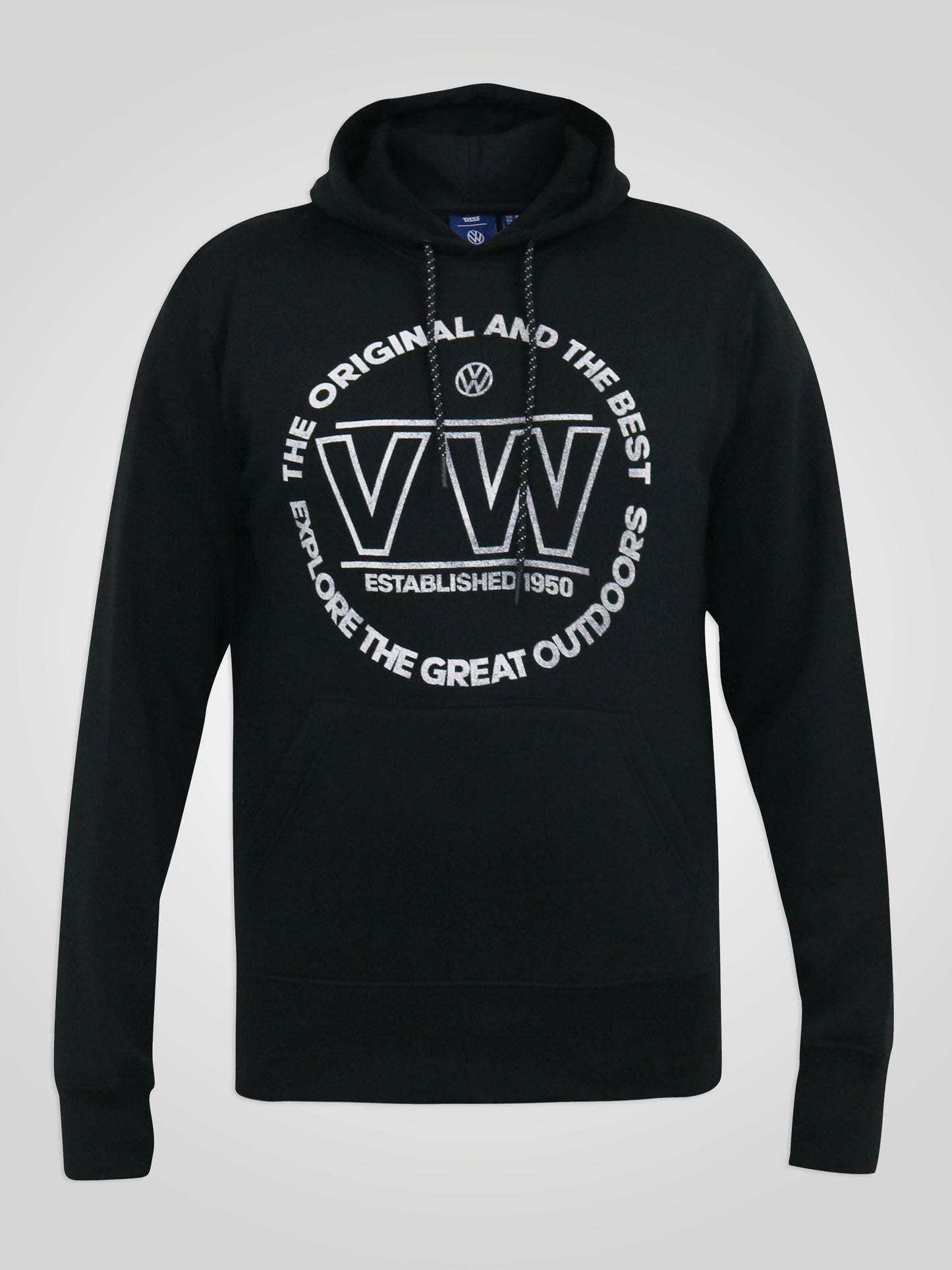 BOURTON -D555 Black Official Licensed Volkswagen Over Head Printed Hoody