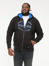 LINGARD -D555 Black Full Zip Hoody with Original Chest Print