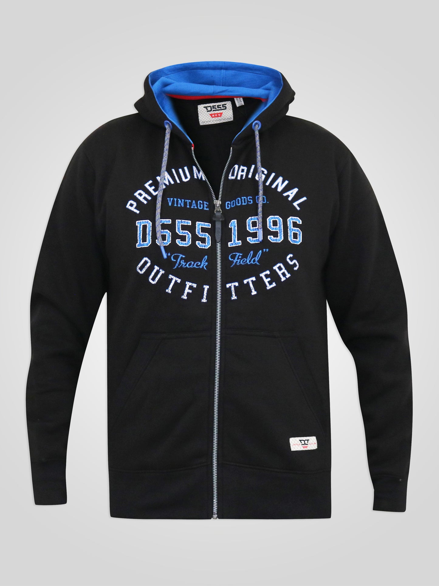 LINGARD -D555 Black Full Zip Hoody with Original Chest Print