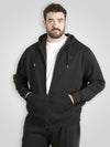 KENILWORTH -D555 Dark Navy Blue Couture Zip Through Hoody with Pin Tuck Sleeves