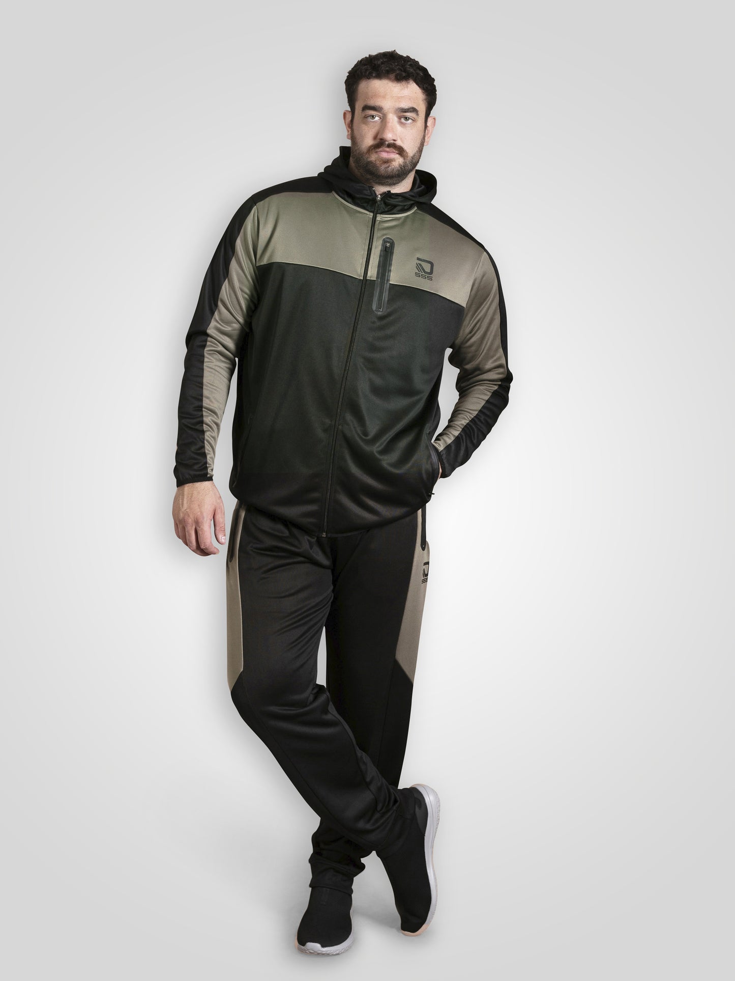SOUTHPORT -D555 Black Dry Wear Zip Through Hoodie with Taped Zip Pockets