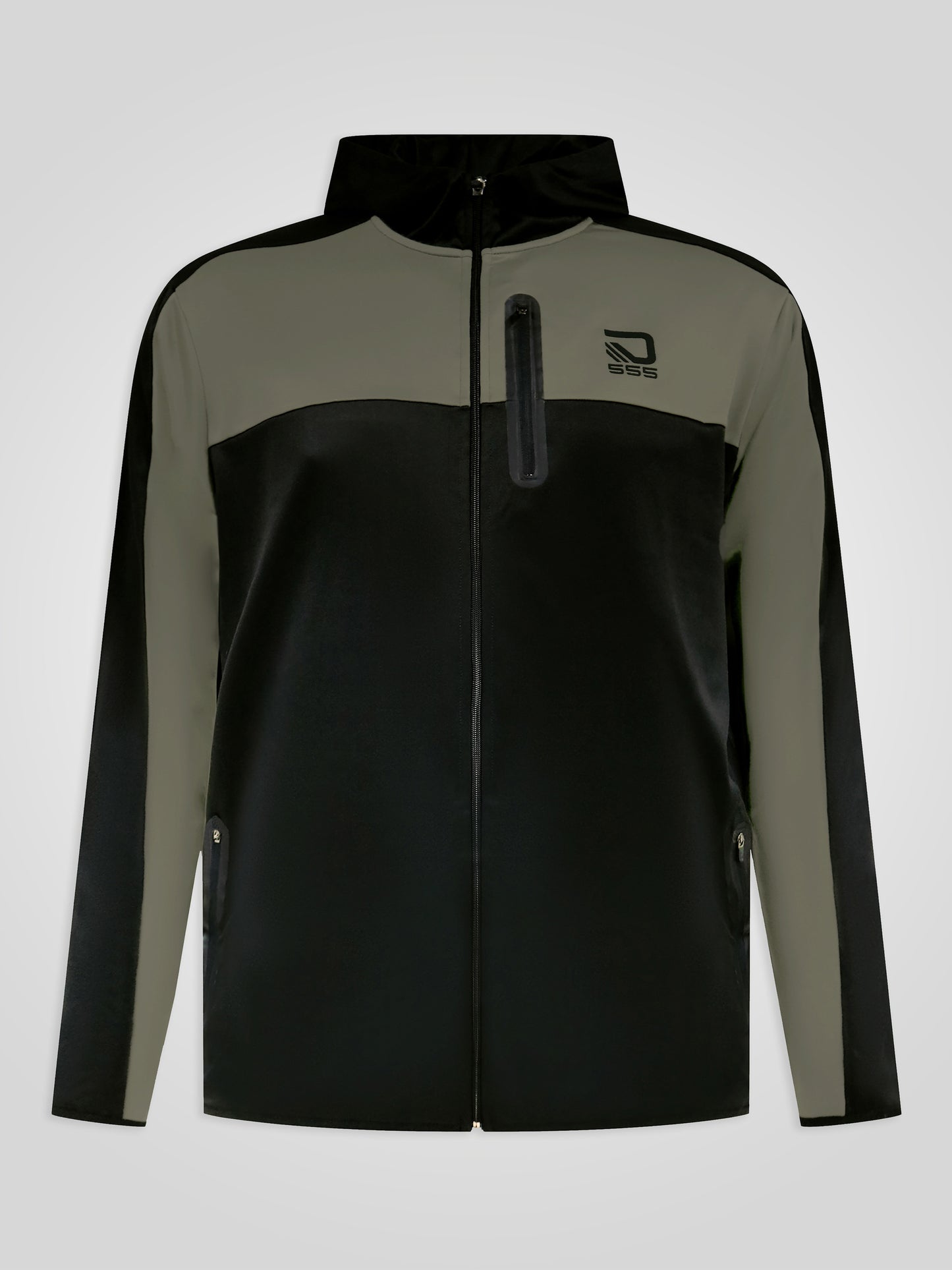 SOUTHPORT -D555 Black Dry Wear Zip Through Hoodie with Taped Zip Pockets