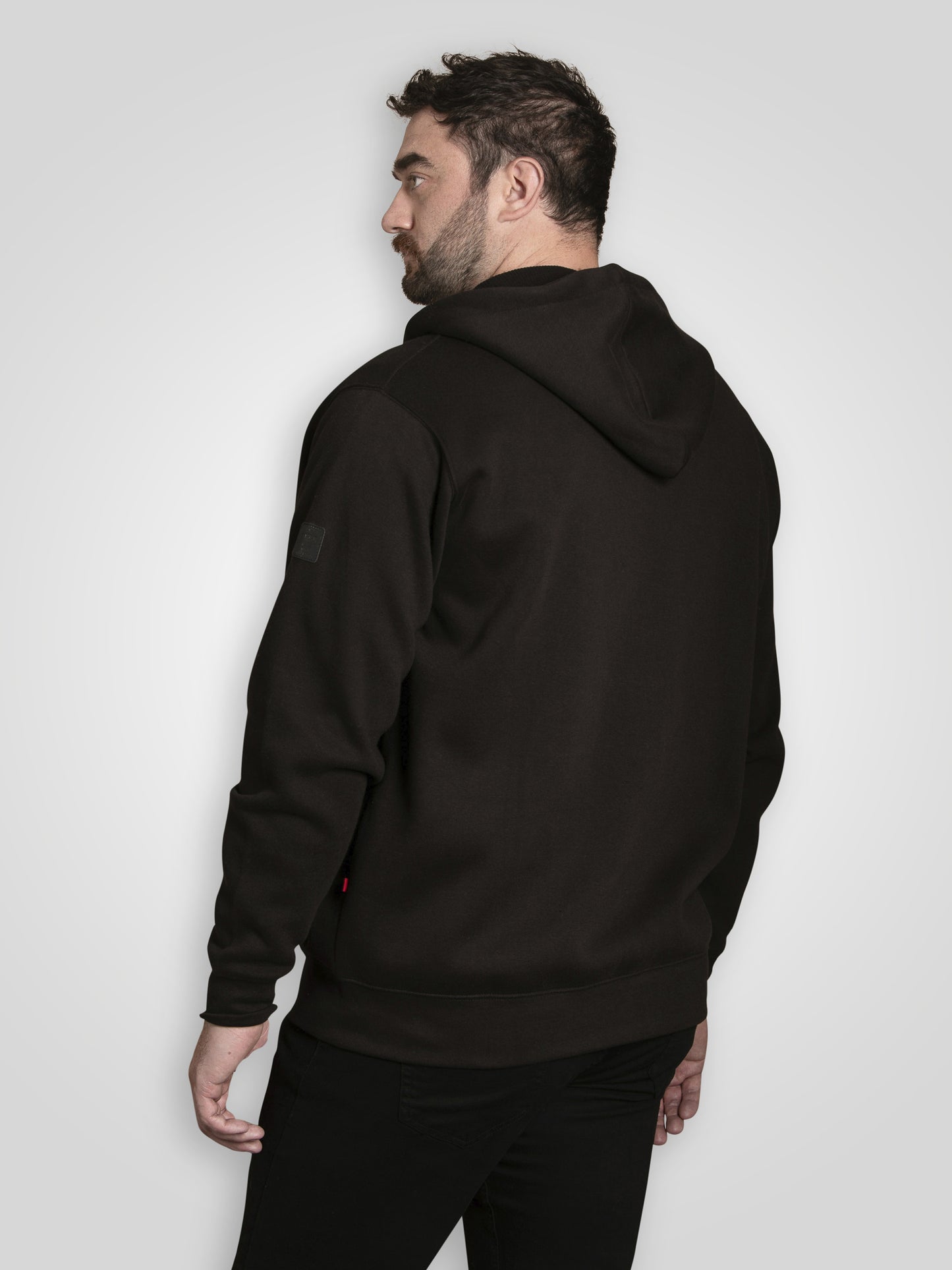 SOUTHAMPTON -D555 Black Full Zip Hoody with Williamsburg Brooklyn Print