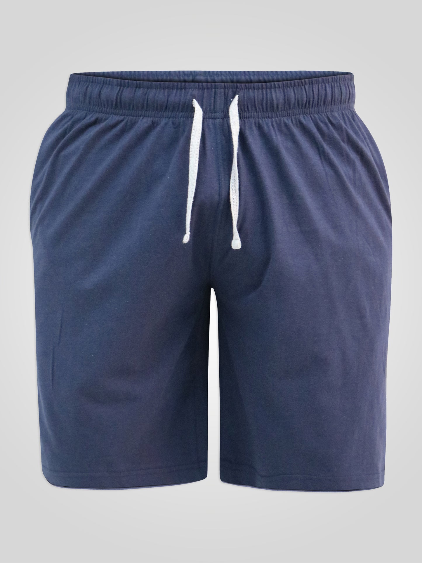 JERVIS 1 -D555 Grey Marl/Navy Blue Raglan T-Shirt and Shorts Loungewear Set