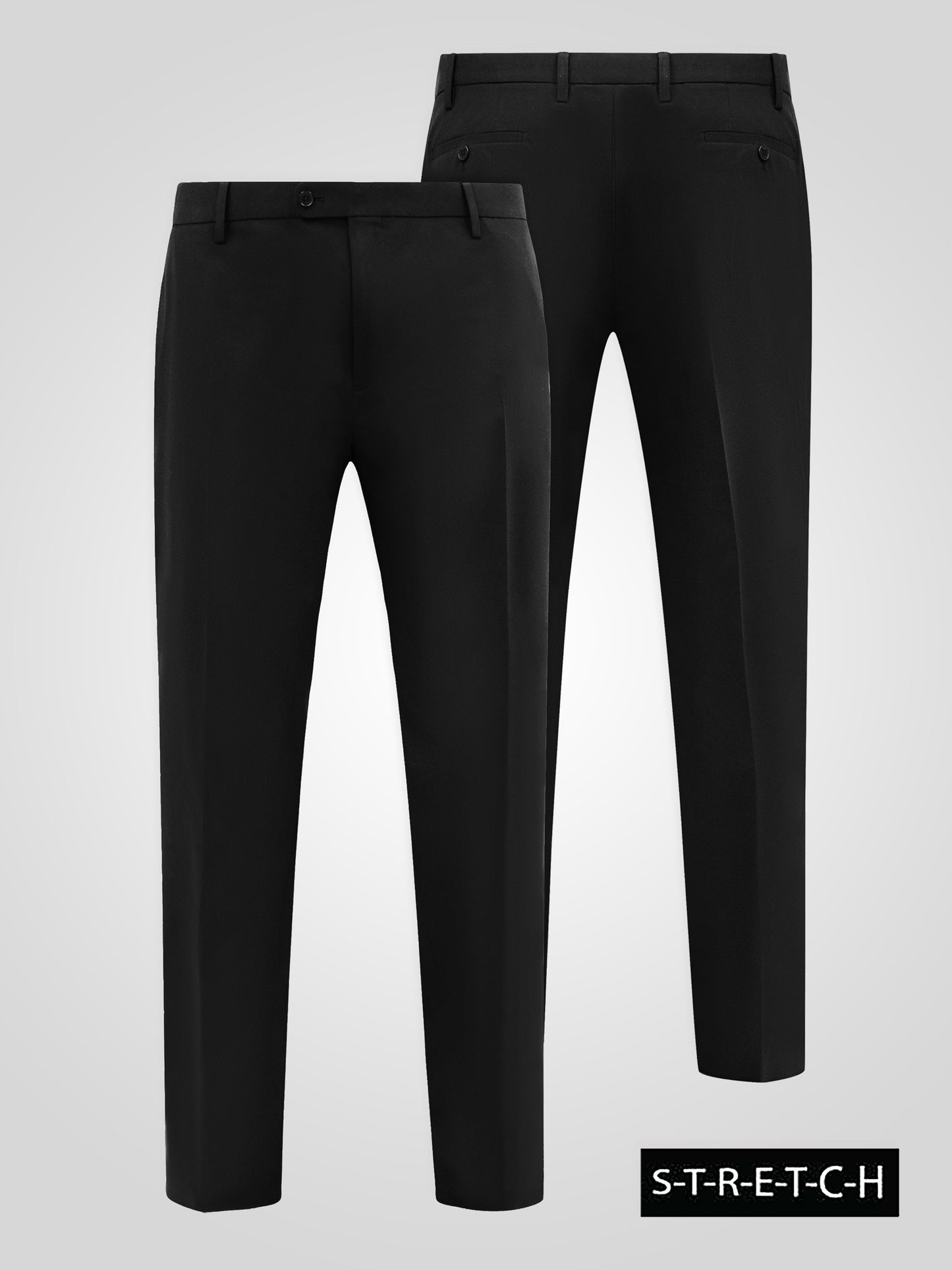 TED -D555 Black 4 Way Stretch Classic Trouser with Stretch Waistband