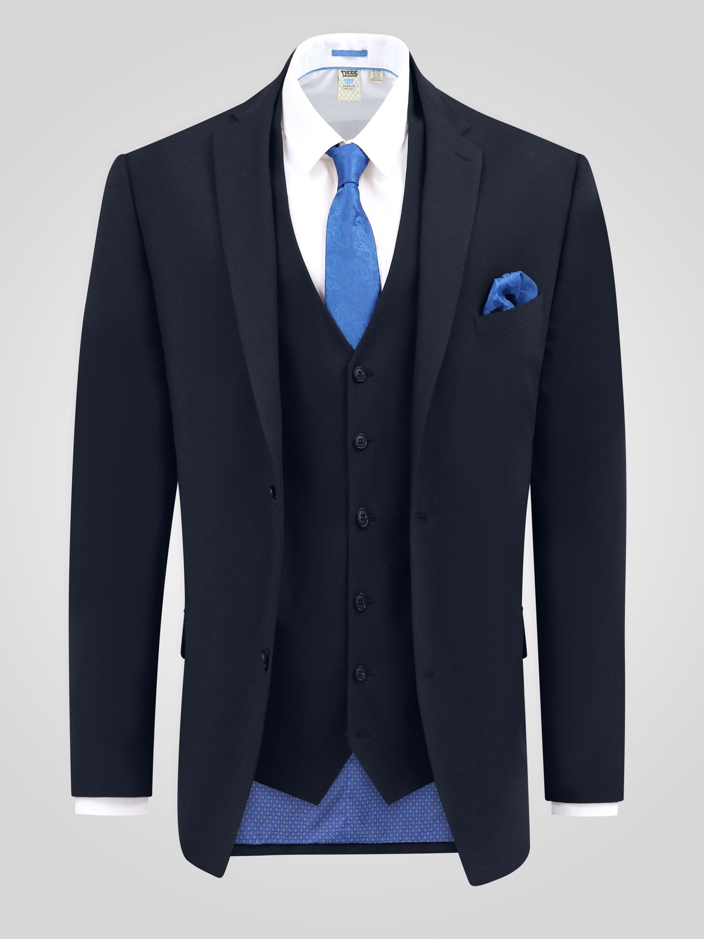 TED -D555 Navy Blue 4 Way Stretch Classic Suit Jacket