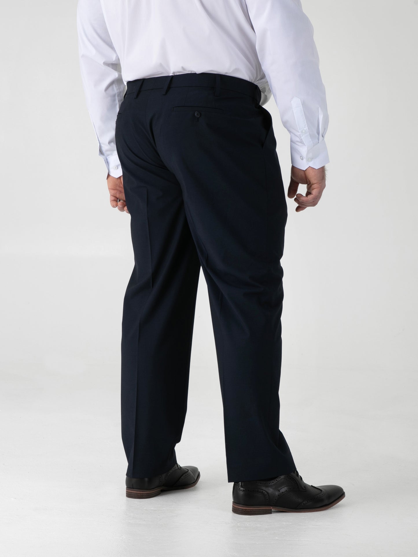 TED -D555 Navy Blue 4 Way Stretch Classic Trouser with Stretch Waistband