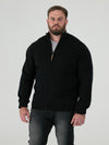 FRANCO 1 -D555 Black Classic Zip Through Knitted Sweater