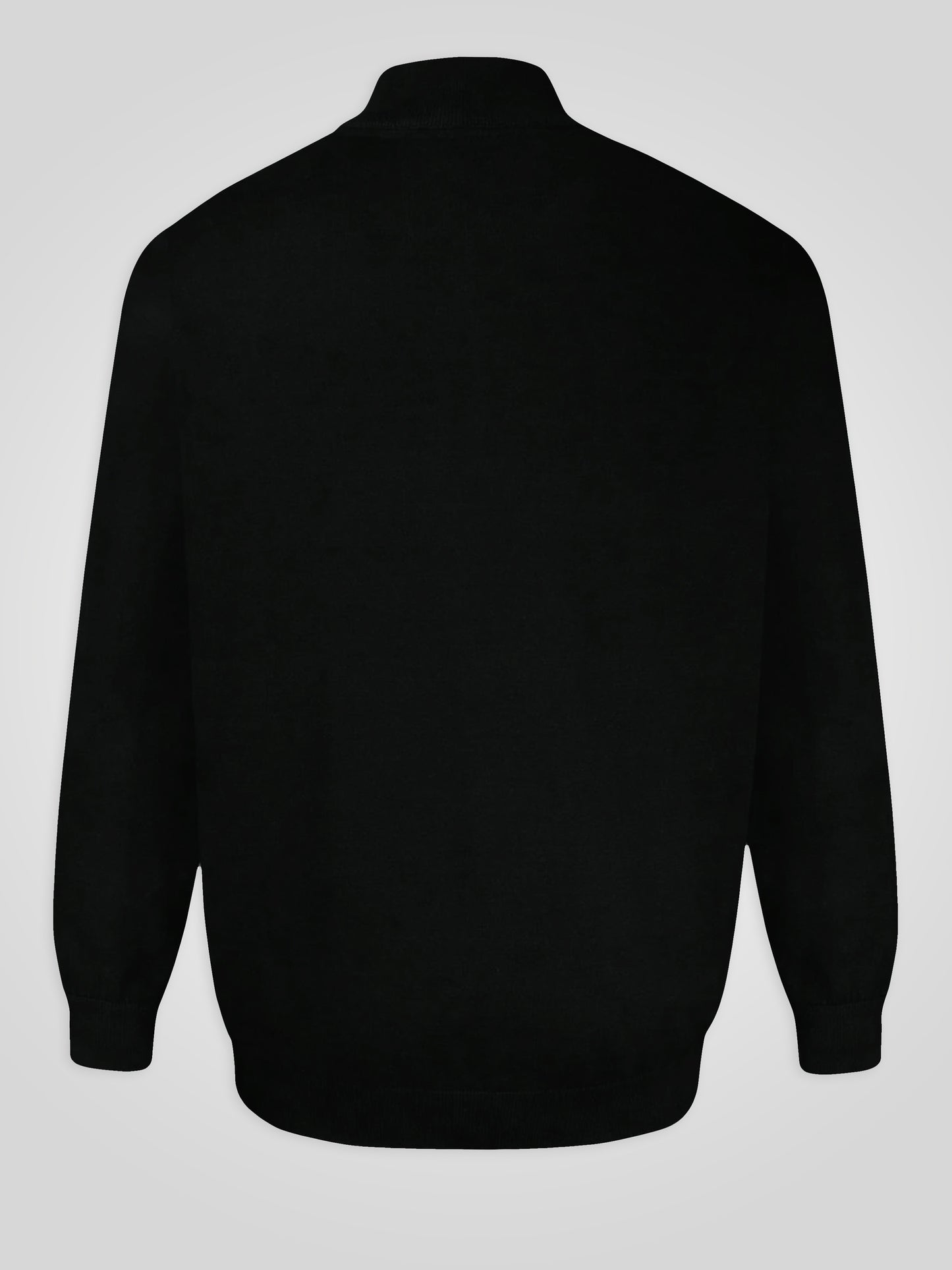 FRANCO 1 -D555 Black Classic Zip Through Knitted Sweater