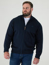 FRANCO 2 -D555 Navy Blue Classic Zip Through Knitted Sweater