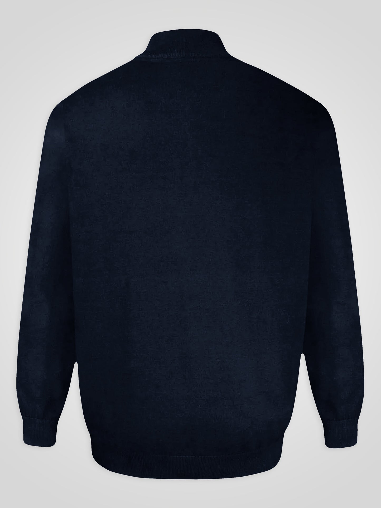 FRANCO 2 -D555 Navy Blue Classic Zip Through Knitted Sweater