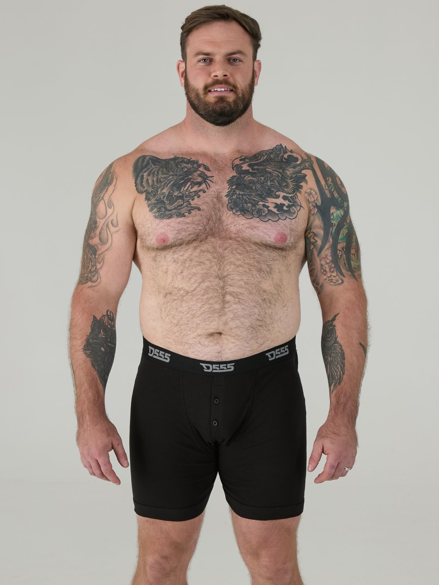 DRIVER 2 -D555 Black Pack Of 3 Cotton Boxer Short