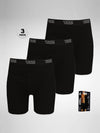 DRIVER 2 -D555 Black Pack Of 3 Cotton Boxer Short
