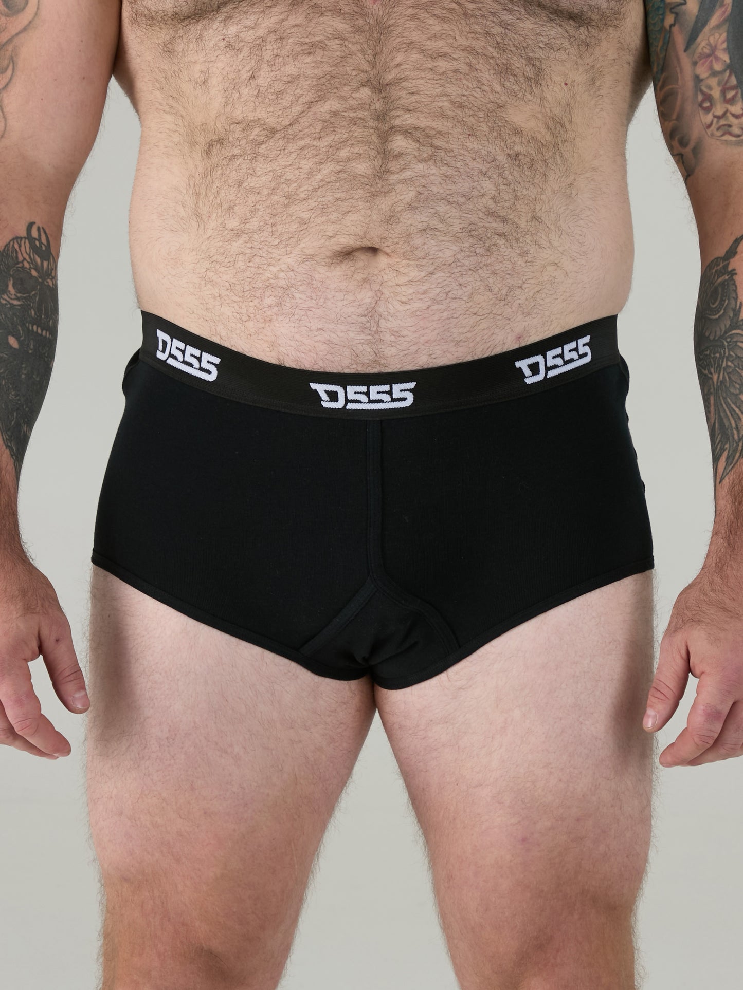 THOMPSON -D555 Black Pack Of 2 Y Front Cotton Briefs