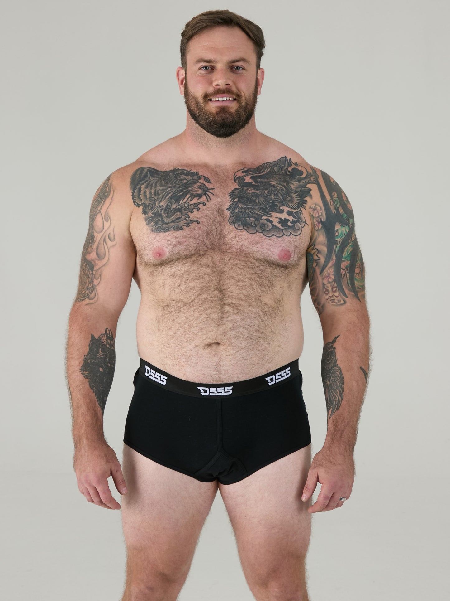 THOMPSON -D555 Black Pack Of 2 Y Front Cotton Briefs