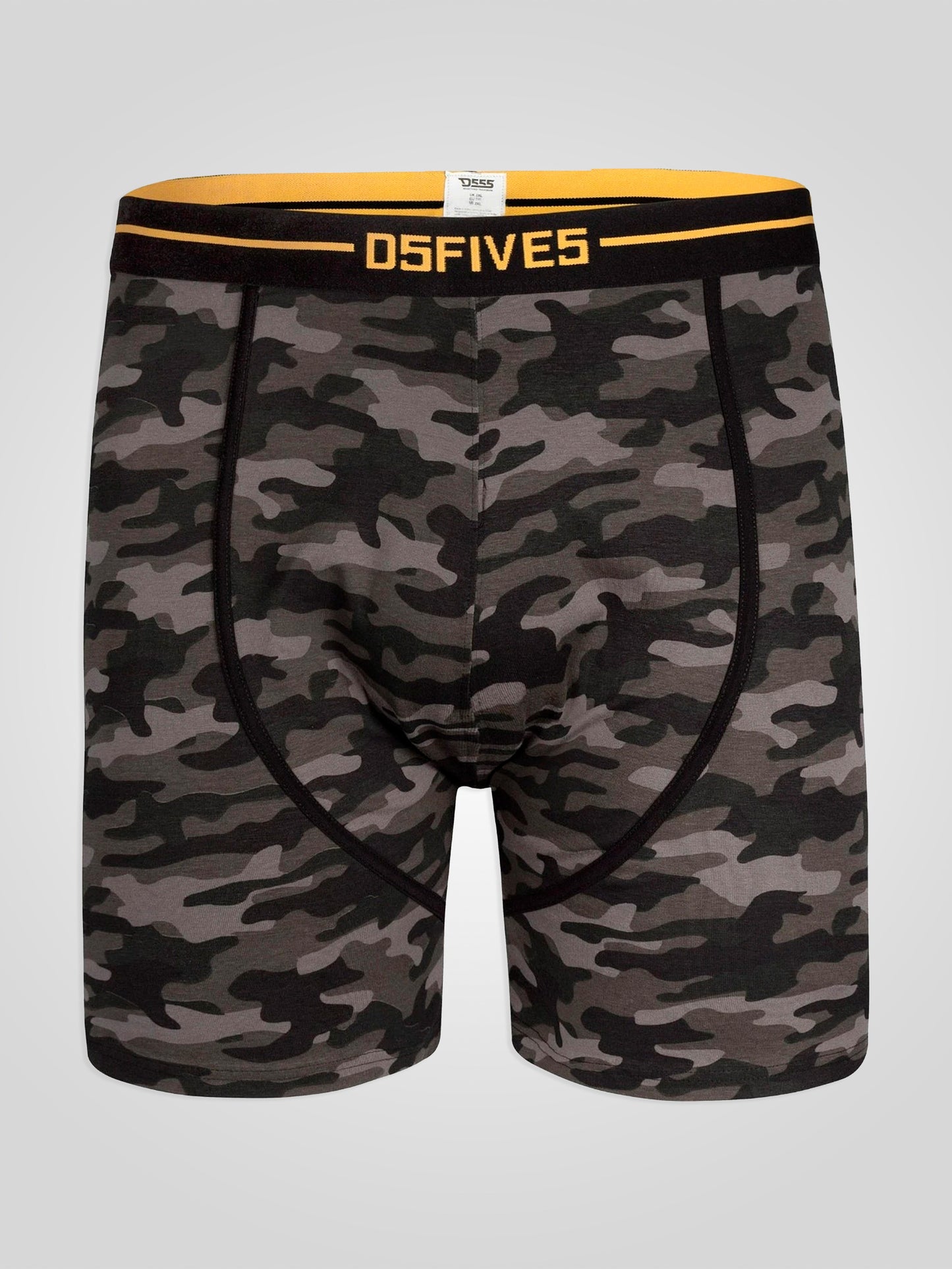SYLVESTER -D555 Black Pack Of 3 Cotton Stretch Printed Boxer Shorts