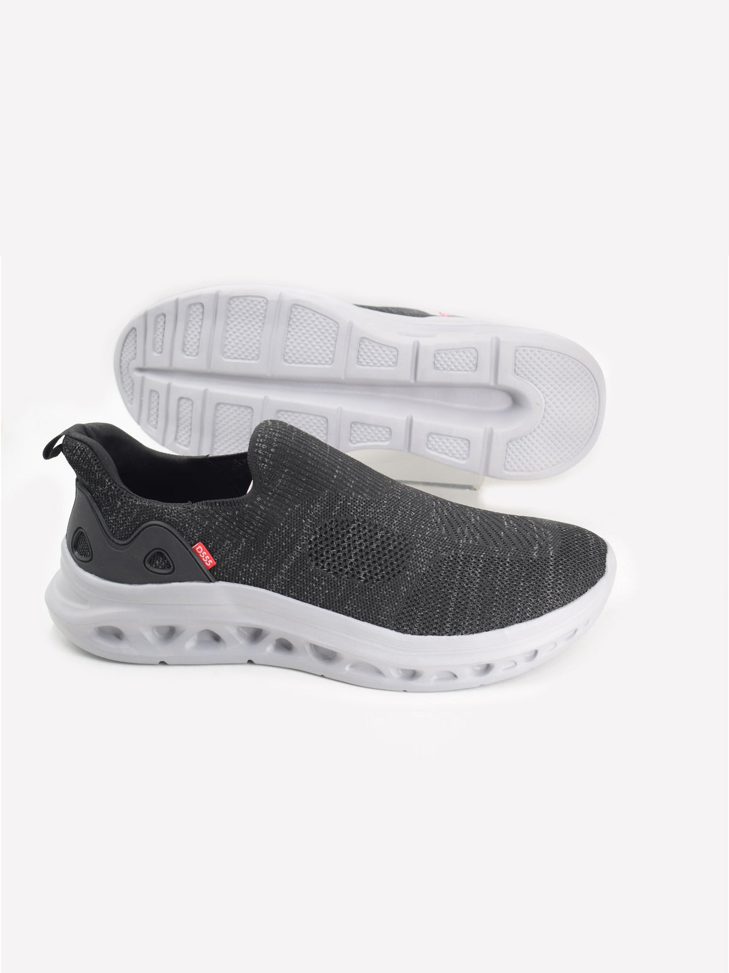 BLYTH 1 -D555 Black Kingsize Hands Free Shoes with Knitted Top