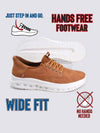 DARTFORD 1 -D555 Tan Brown Kingsize Hands Free Shoes with Pu & Faux Suede Top